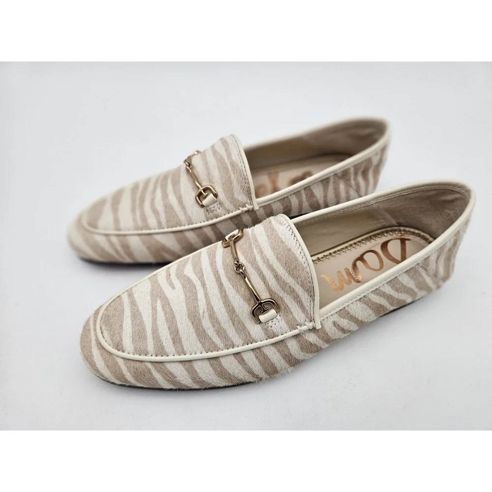 Sam Edelman Loraine Bit Loafer Taupe Zebra Color Womens 6.5 M - Picture 3 of 12